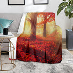 Sunshine Autumn Tree Print Blanket