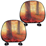 Sunshine Autumn Tree Print Car Headrest Covers