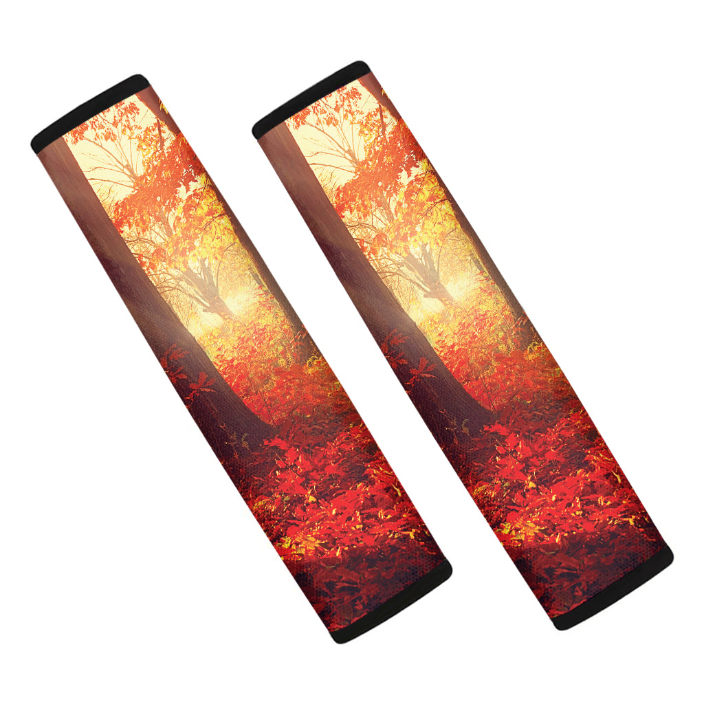 Sunshine Autumn Tree Print Car Seat Belt Covers