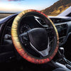 Sunshine Autumn Tree Print Car Steering Wheel Cover