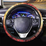 Sunshine Autumn Tree Print Car Steering Wheel Cover