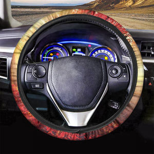 Sunshine Autumn Tree Print Car Steering Wheel Cover