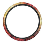 Sunshine Autumn Tree Print Car Steering Wheel Cover