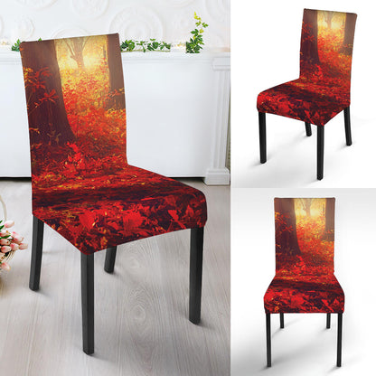 Sunshine Autumn Tree Print Dining Chair Slipcover