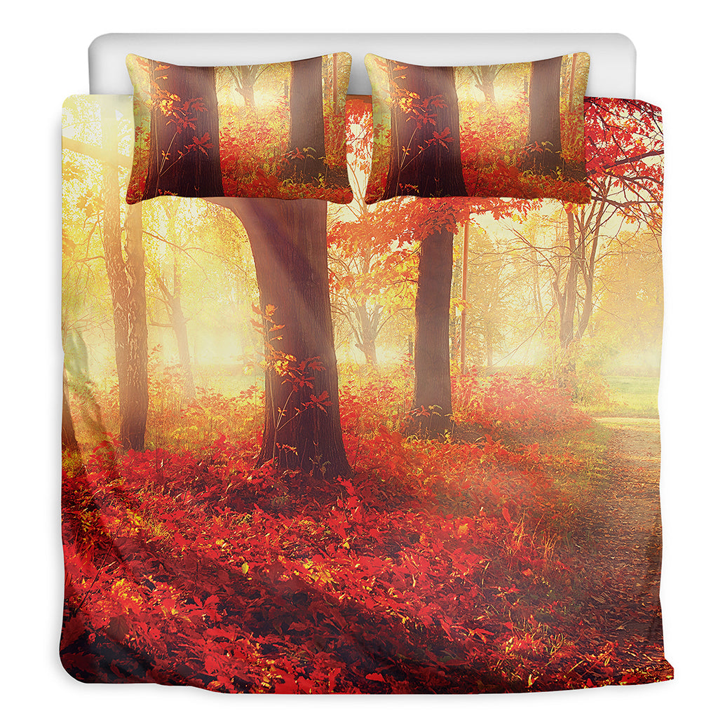 Sunshine Autumn Tree Print Duvet Cover Bedding Set