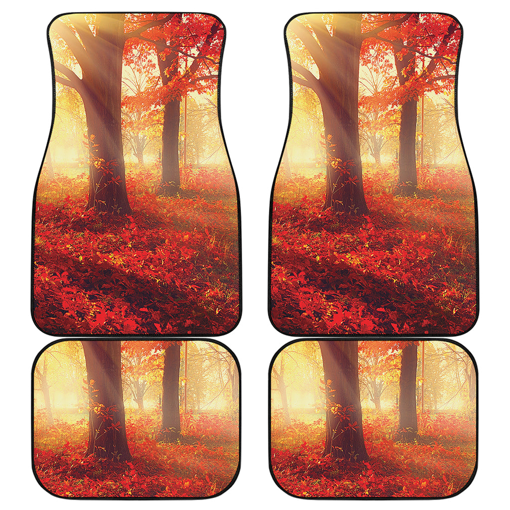 Sunshine Autumn Tree Print Front and Back Car Floor Mats