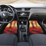 Sunshine Autumn Tree Print Front and Back Car Floor Mats