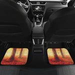 Sunshine Autumn Tree Print Front and Back Car Floor Mats