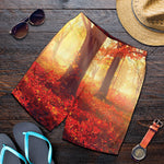 Sunshine Autumn Tree Print Men's Shorts