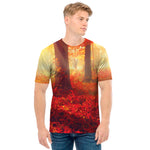Sunshine Autumn Tree Print Men's T-Shirt
