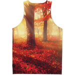 Sunshine Autumn Tree Print Men's Tank Top