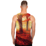 Sunshine Autumn Tree Print Men's Tank Top