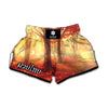 Sunshine Autumn Tree Print Muay Thai Boxing Shorts