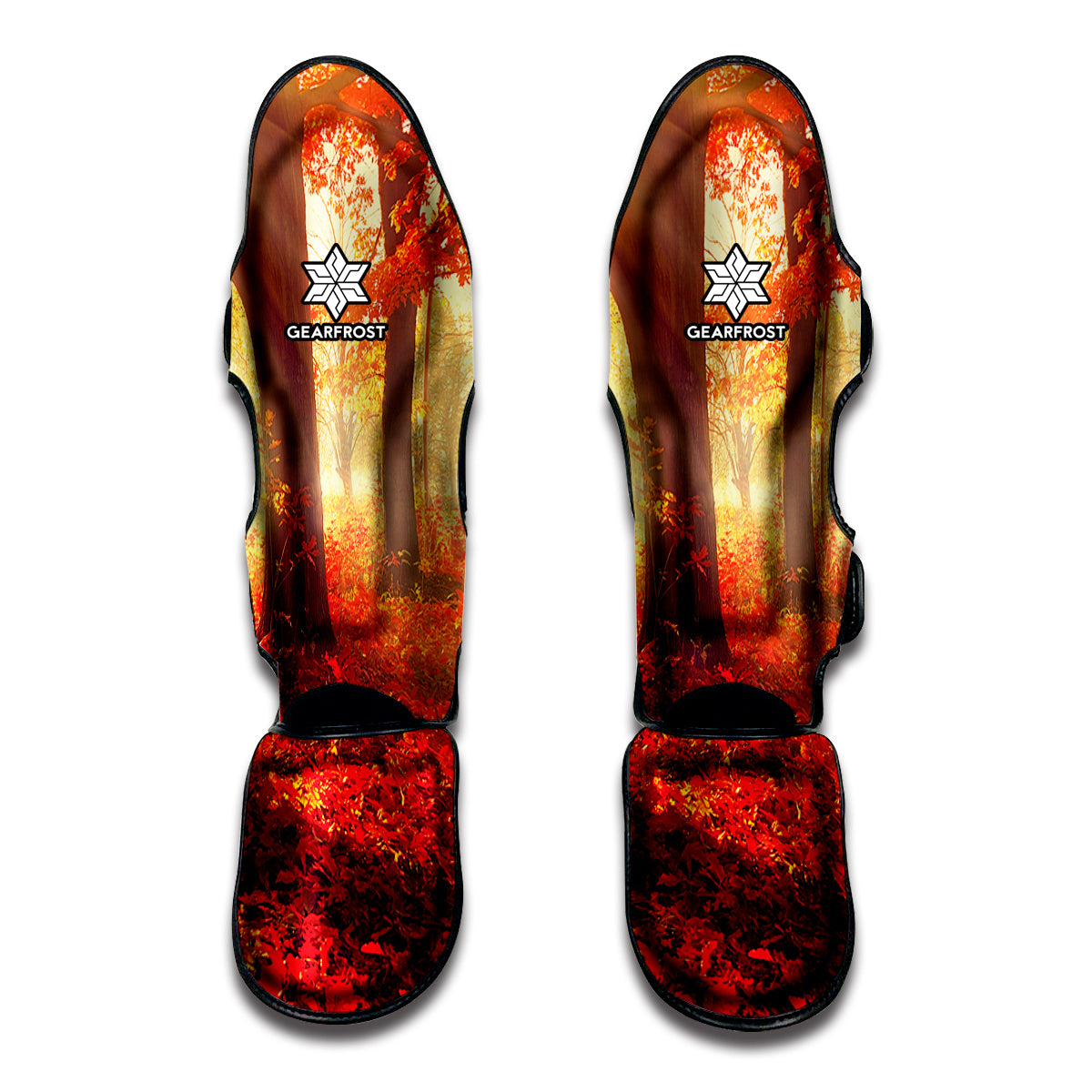 Sunshine Autumn Tree Print Muay Thai Shin Guard