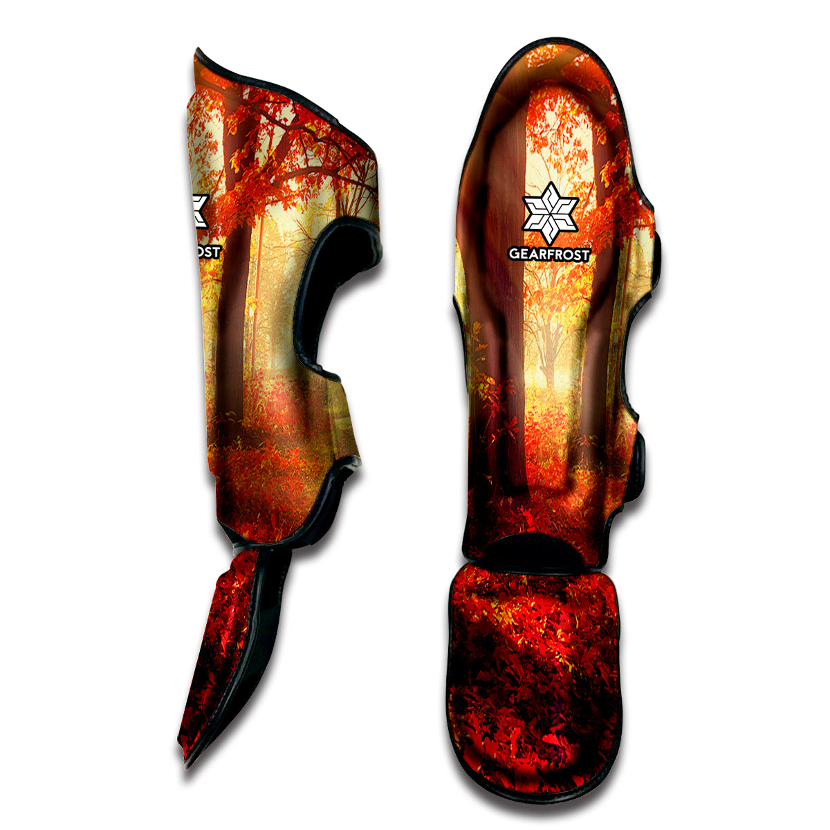 Sunshine Autumn Tree Print Muay Thai Shin Guard
