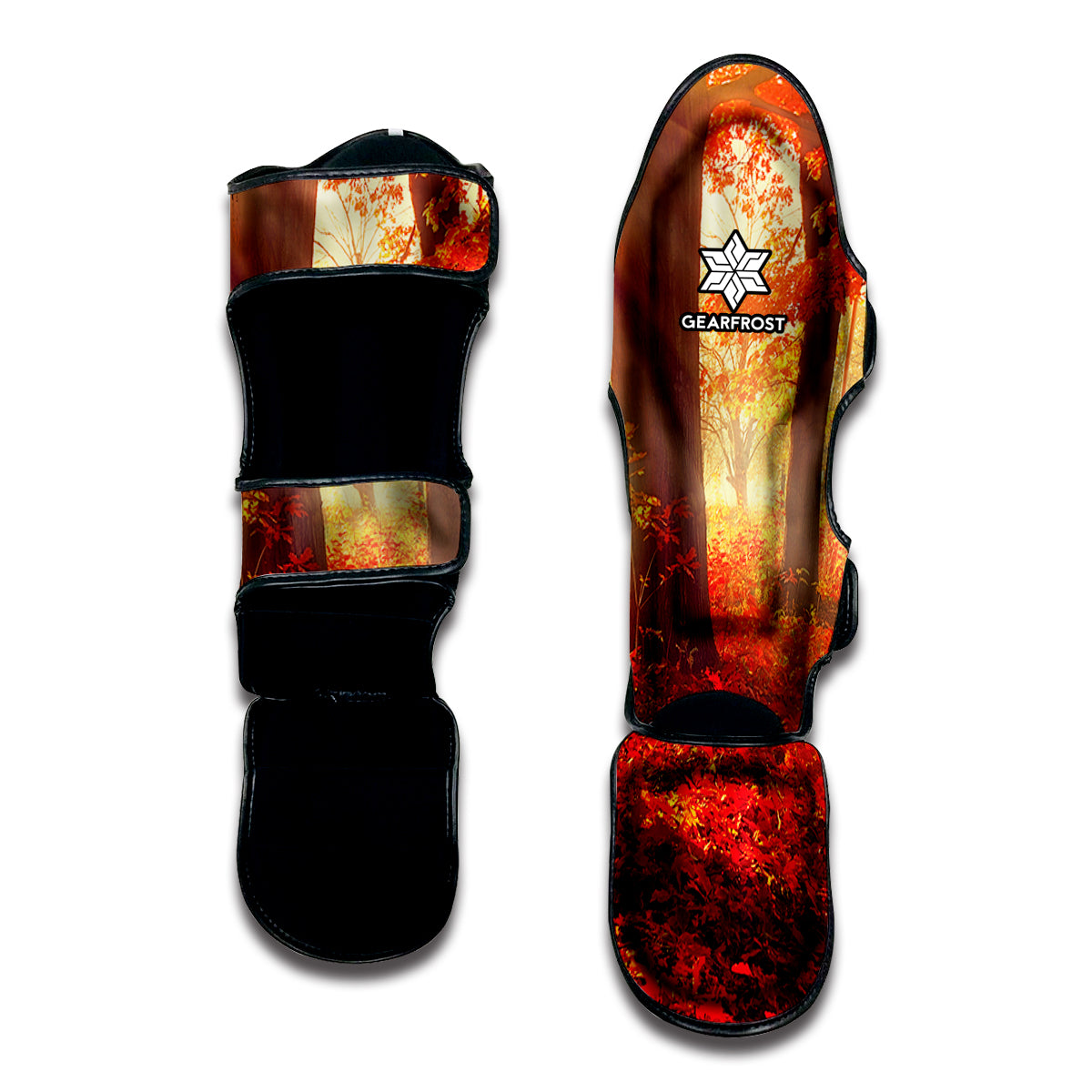 Sunshine Autumn Tree Print Muay Thai Shin Guard