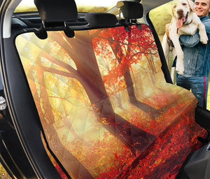 Sunshine Autumn Tree Print Pet Car Back Seat Cover