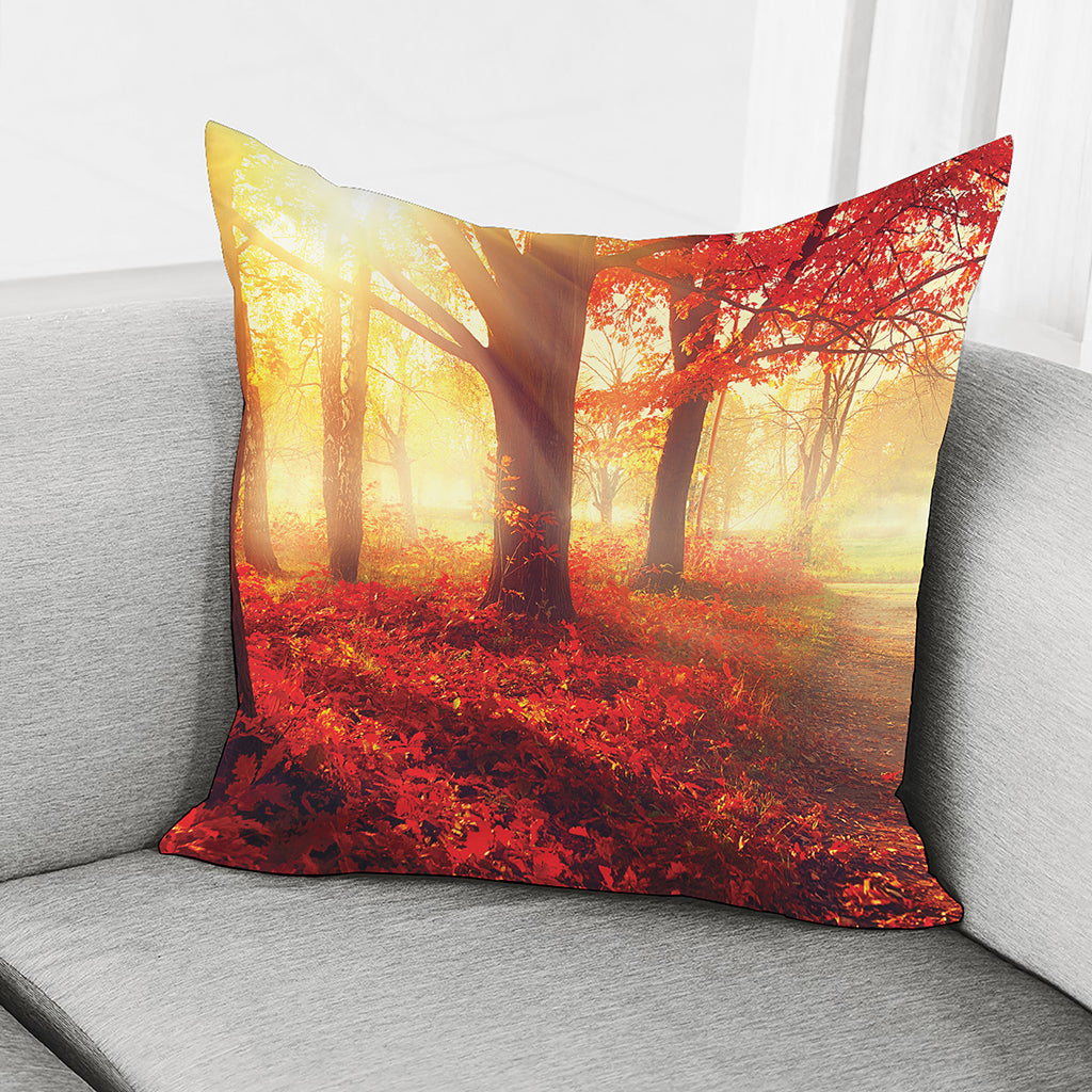 Sunshine Autumn Tree Print Pillow Cover