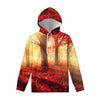 Sunshine Autumn Tree Print Pullover Hoodie