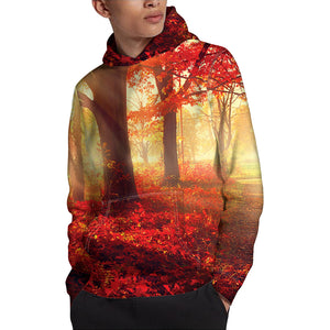 Sunshine Autumn Tree Print Pullover Hoodie