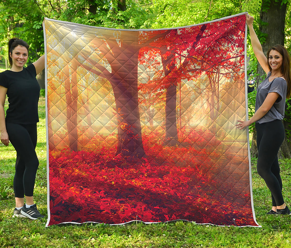 Sunshine Autumn Tree Print Quilt