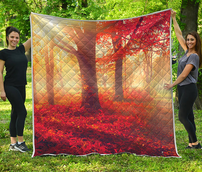 Sunshine Autumn Tree Print Quilt