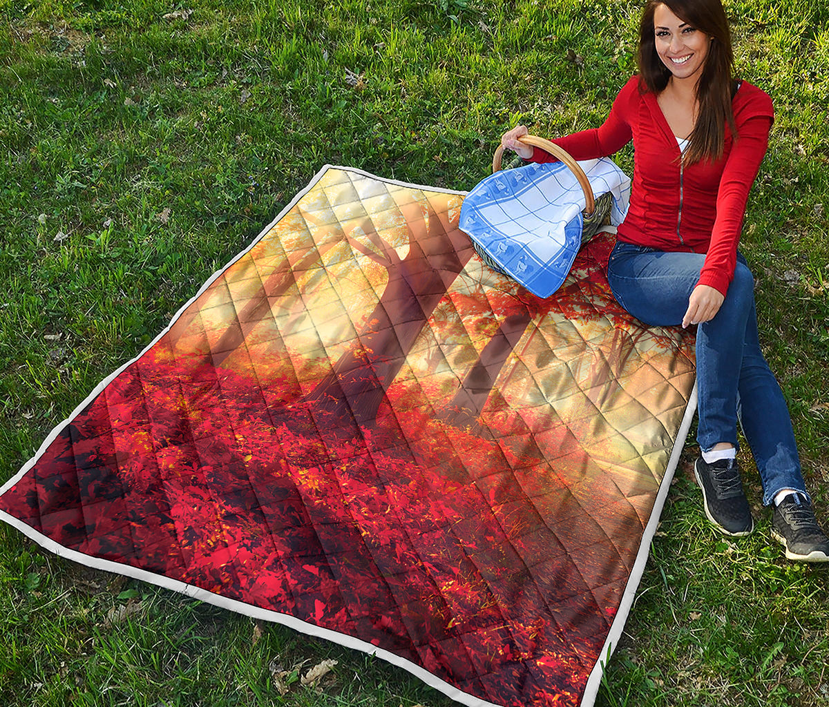 Sunshine Autumn Tree Print Quilt