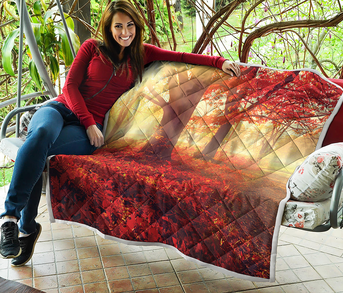 Sunshine Autumn Tree Print Quilt