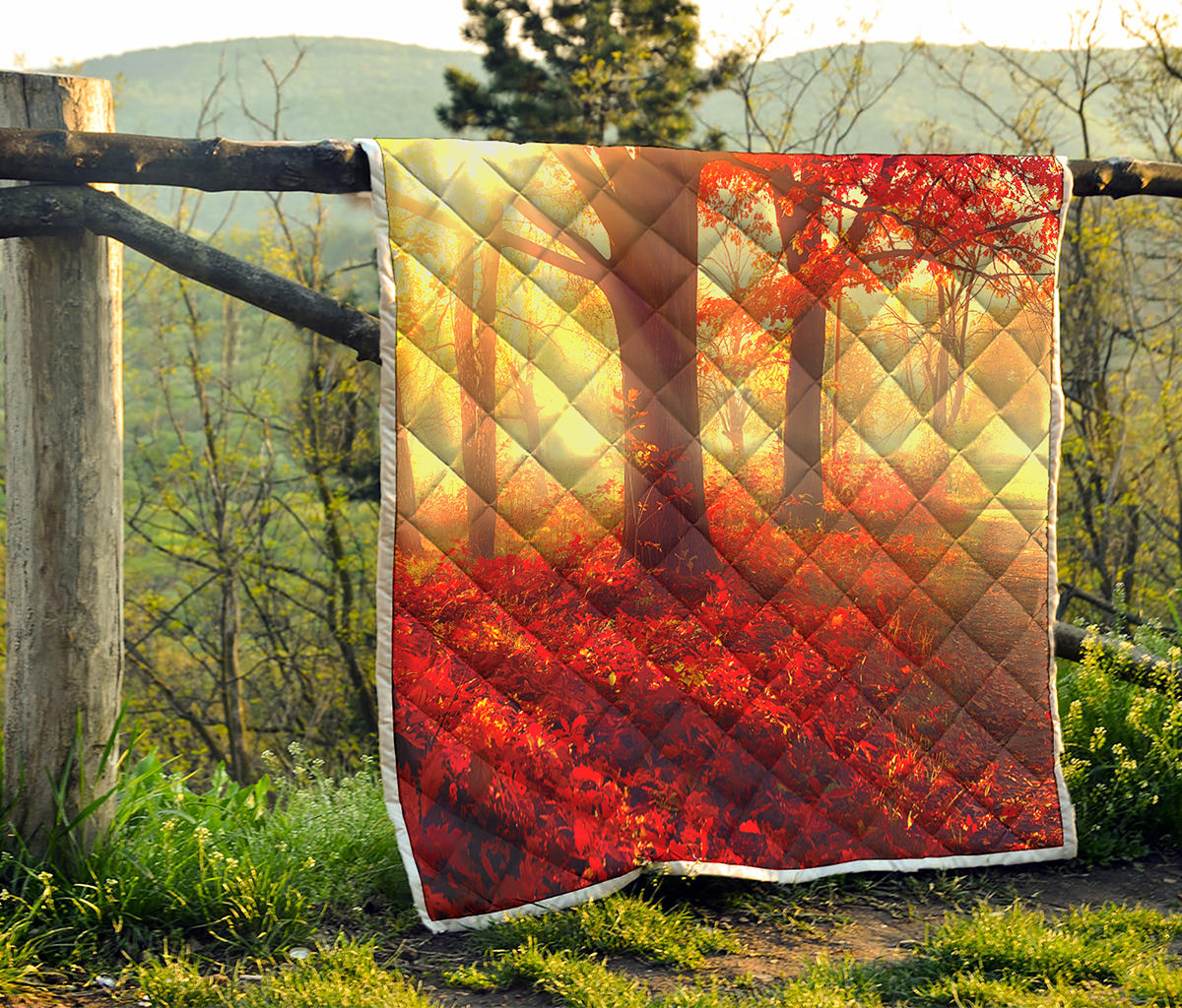Sunshine Autumn Tree Print Quilt