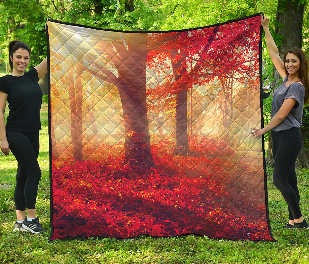 Sunshine Autumn Tree Print Quilt