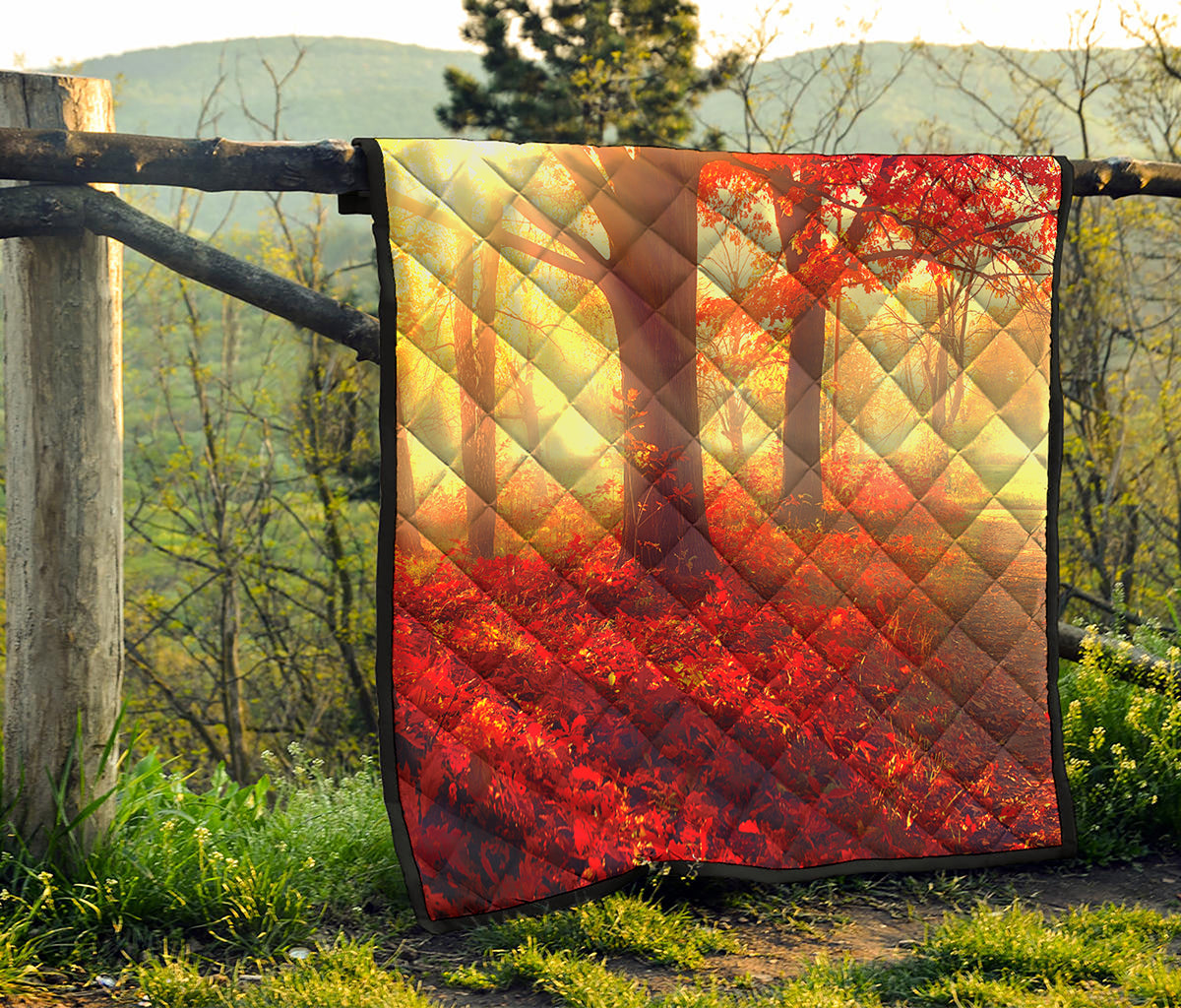 Sunshine Autumn Tree Print Quilt