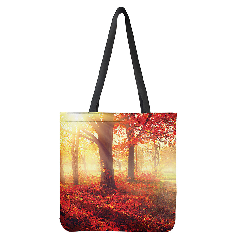 Sunshine Autumn Tree Print Tote Bag