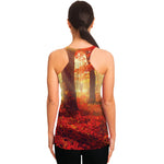 Sunshine Autumn Tree Print Women's Racerback Tank Top