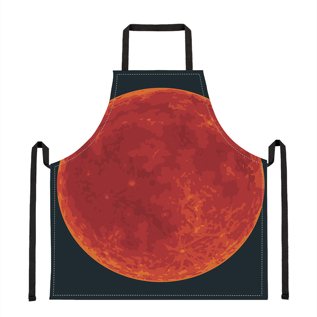 Super Blood Moon Lunar Eclipse Print Apron