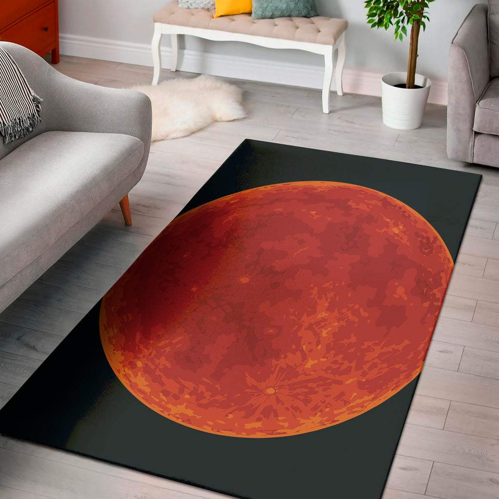 Super Blood Moon Lunar Eclipse Print Area Rug