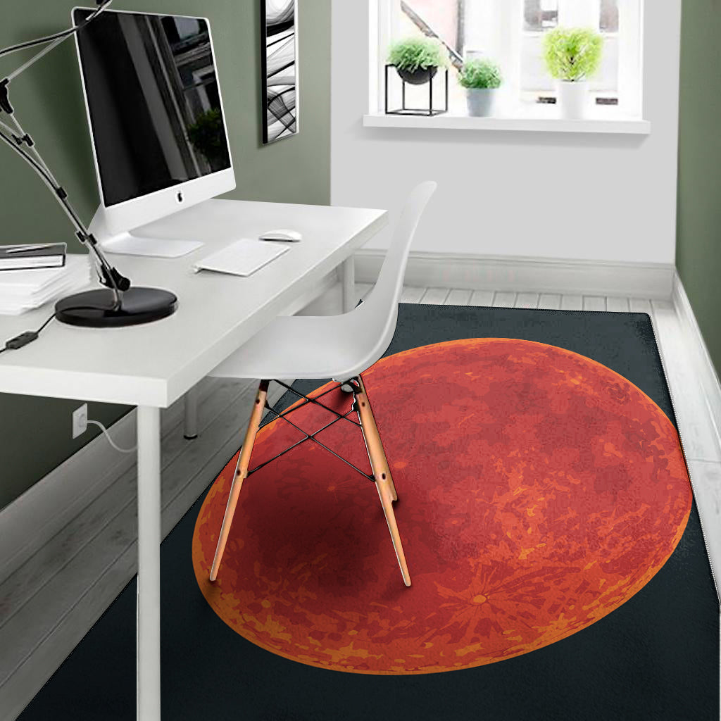 Super Blood Moon Lunar Eclipse Print Area Rug