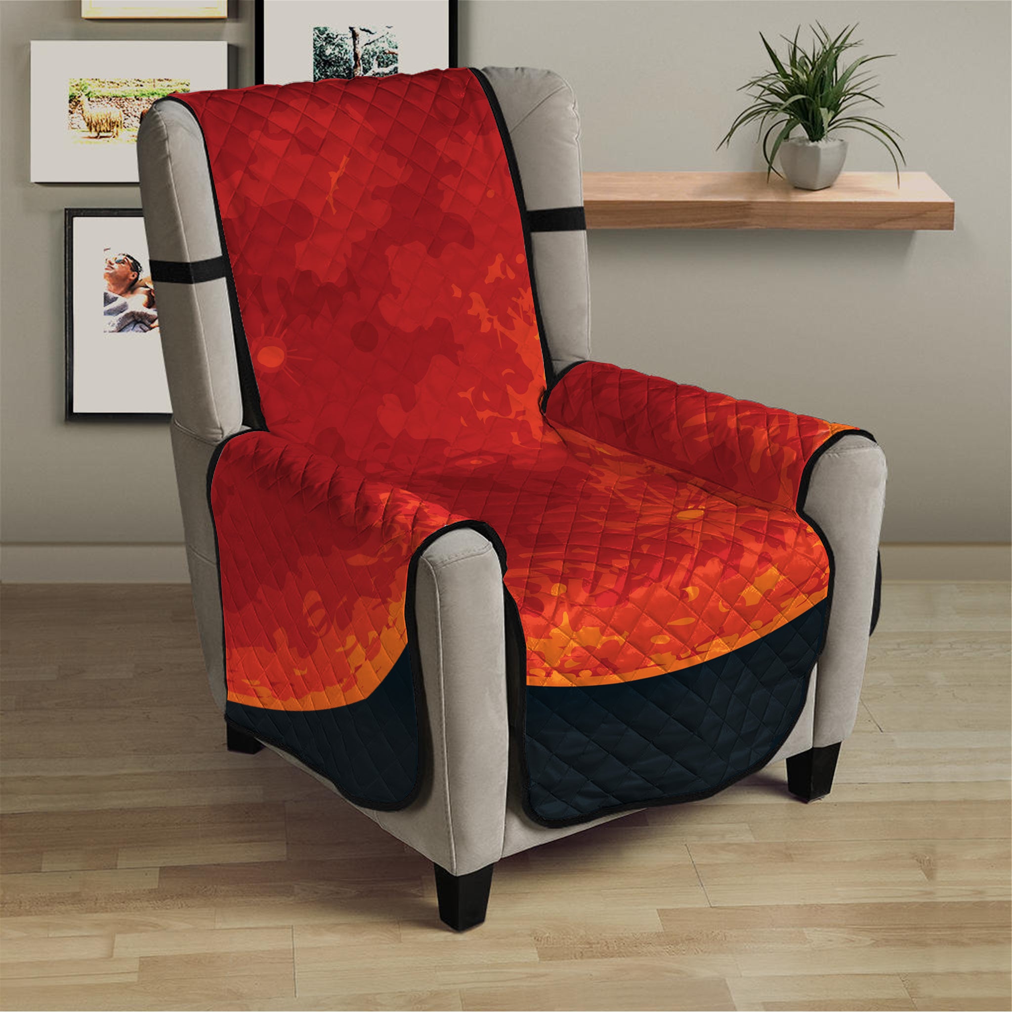 Super Blood Moon Lunar Eclipse Print Armchair Protector