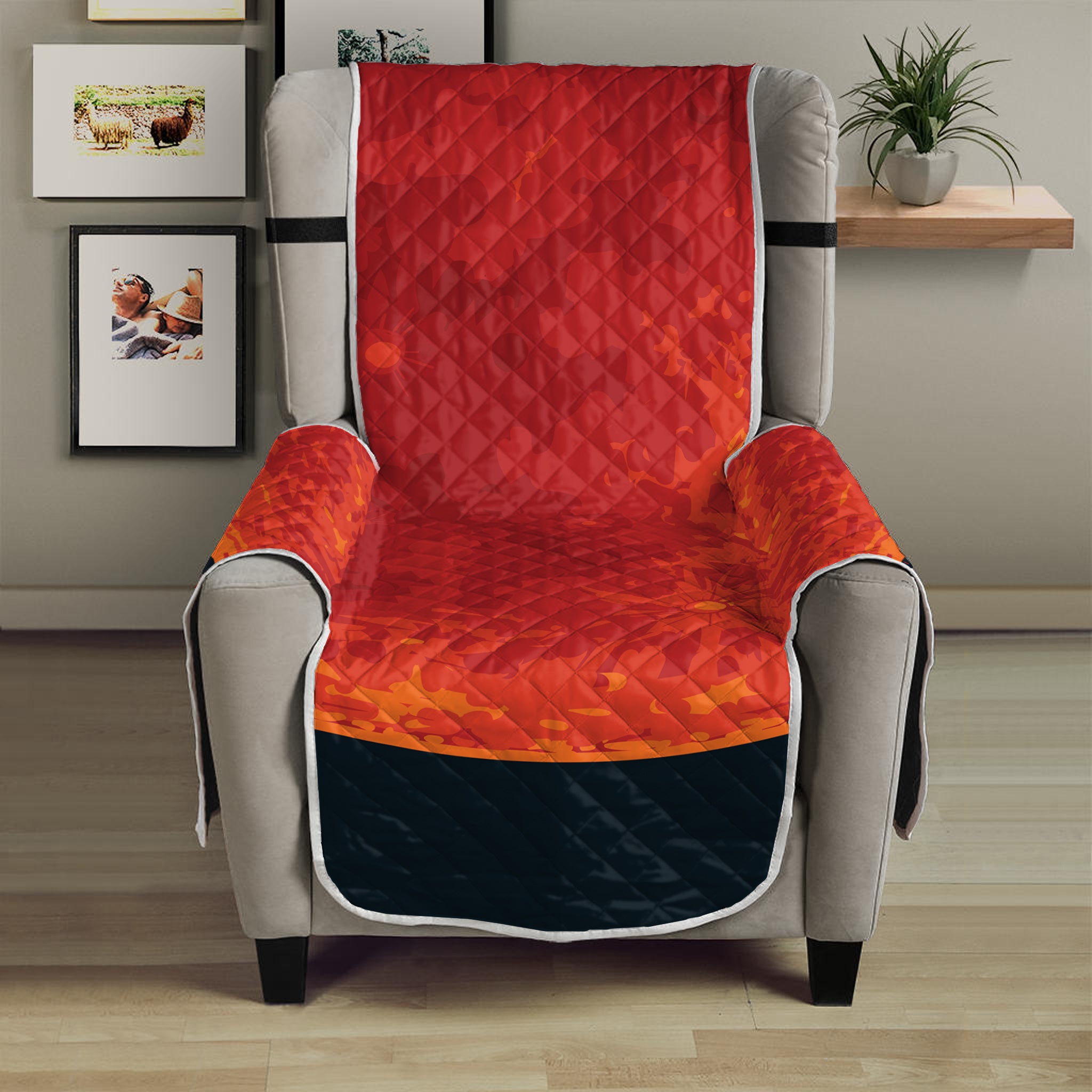 Super Blood Moon Lunar Eclipse Print Armchair Protector