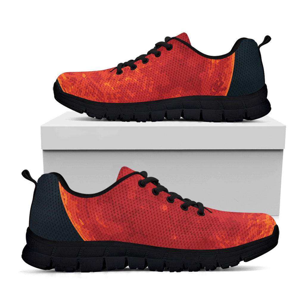 Super Blood Moon Lunar Eclipse Print Black Sneakers
