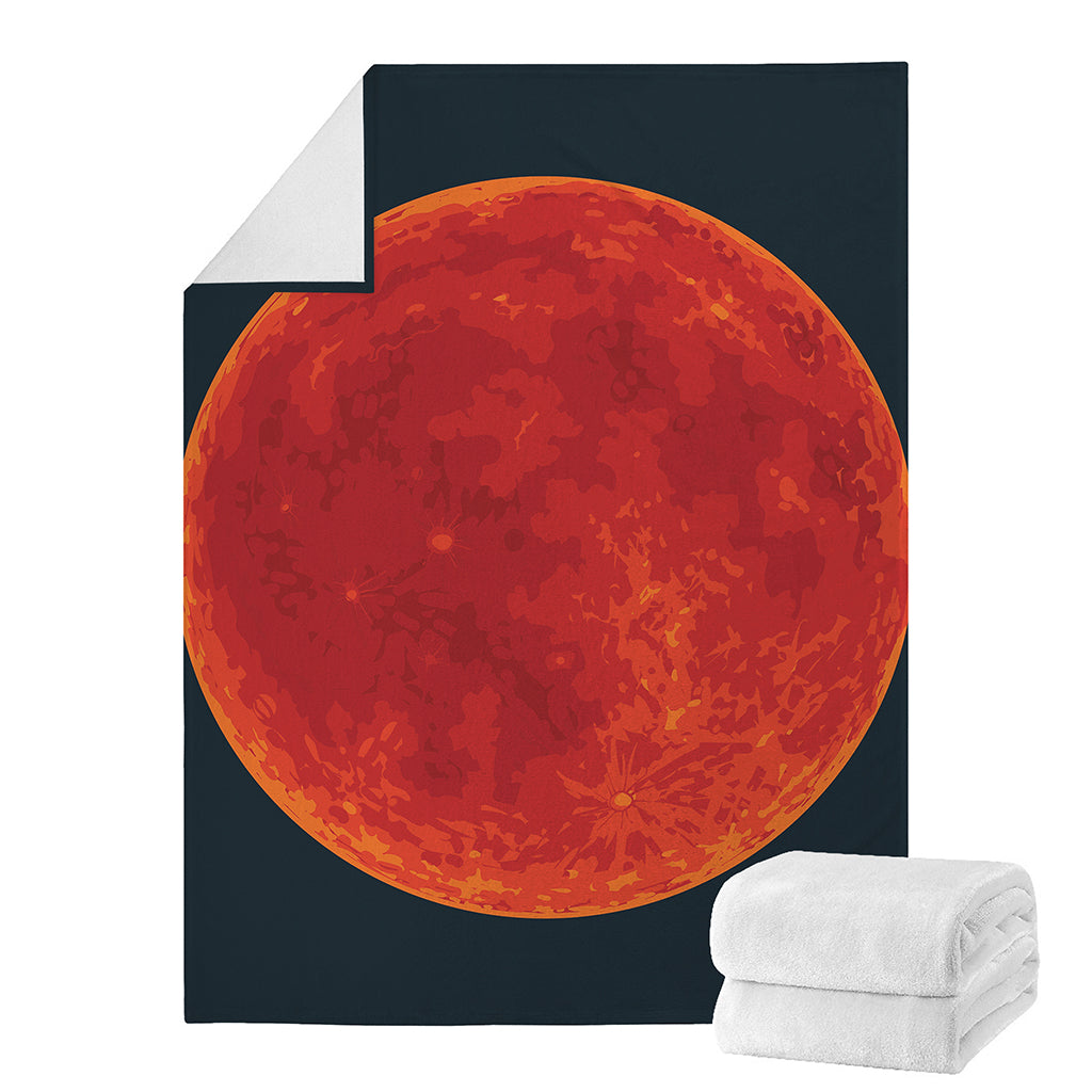 Super Blood Moon Lunar Eclipse Print Blanket