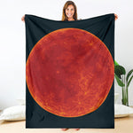 Super Blood Moon Lunar Eclipse Print Blanket