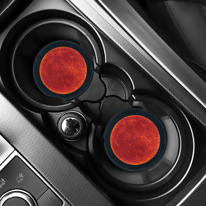 Super Blood Moon Lunar Eclipse Print Car Coasters