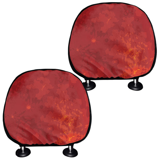 Super Blood Moon Lunar Eclipse Print Car Headrest Covers