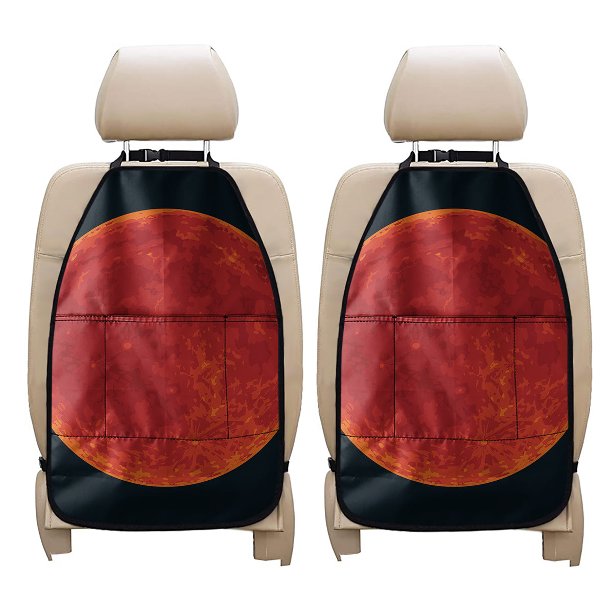 Super Blood Moon Lunar Eclipse Print Car Seat Organizers