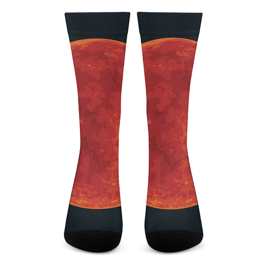 Super Blood Moon Lunar Eclipse Print Crew Socks