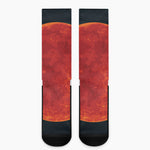 Super Blood Moon Lunar Eclipse Print Crew Socks