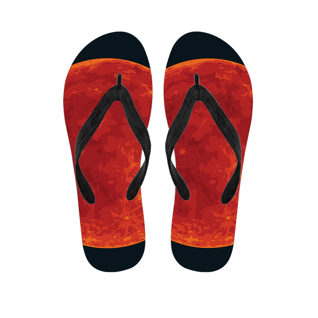 Super Blood Moon Lunar Eclipse Print Flip Flops