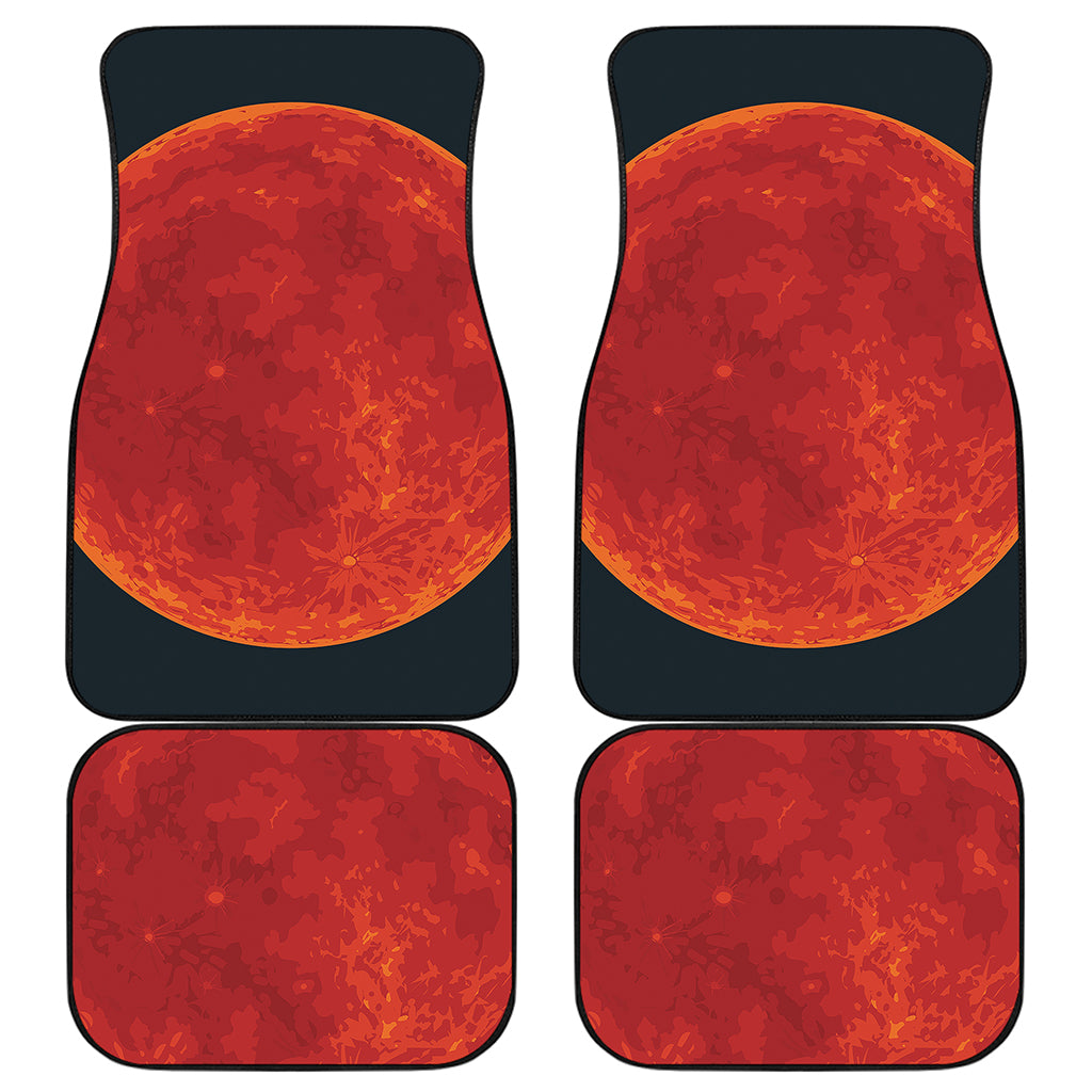 Super Blood Moon Lunar Eclipse Print Front and Back Car Floor Mats
