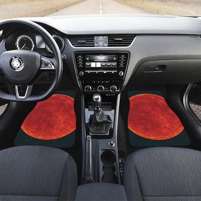 Super Blood Moon Lunar Eclipse Print Front and Back Car Floor Mats
