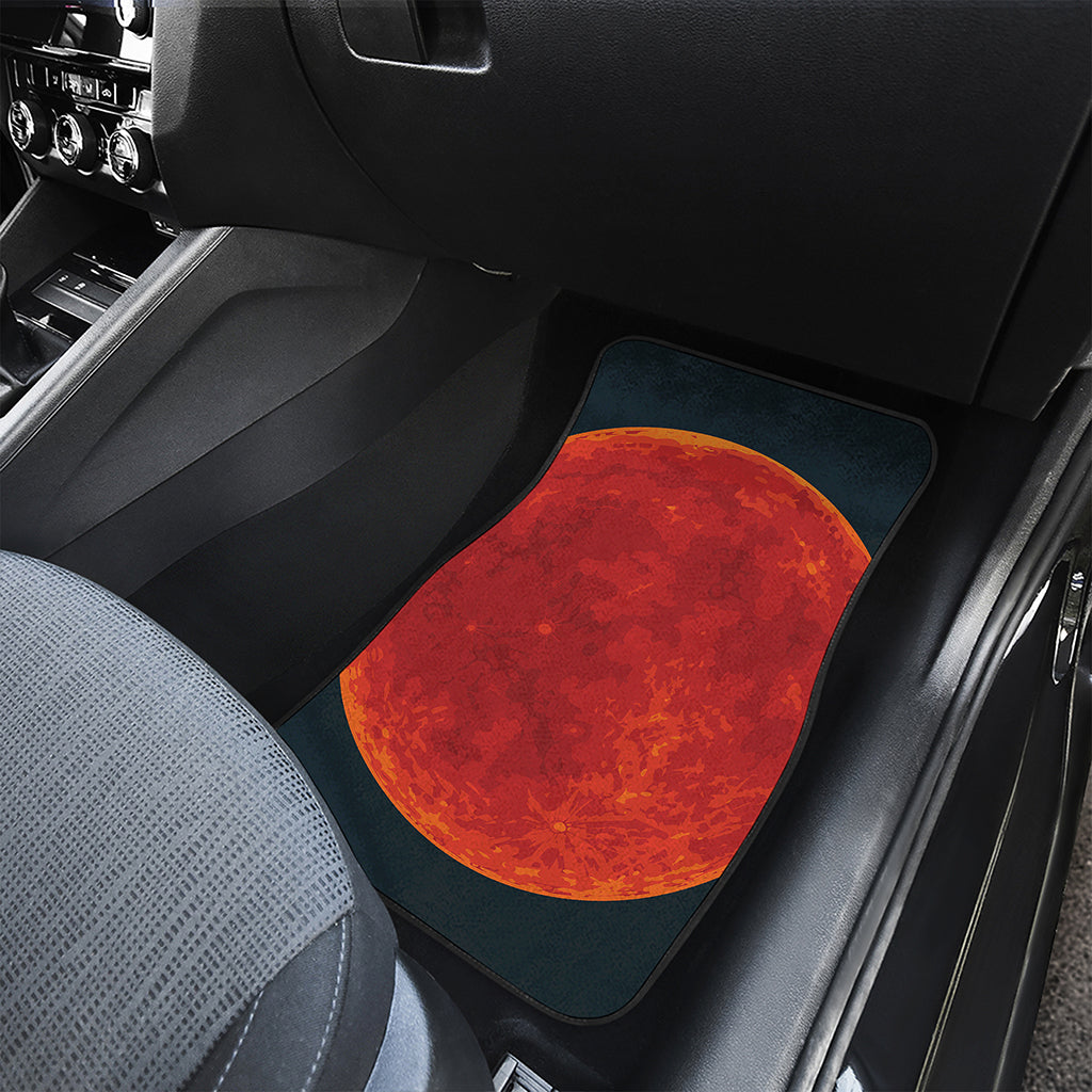 Super Blood Moon Lunar Eclipse Print Front and Back Car Floor Mats
